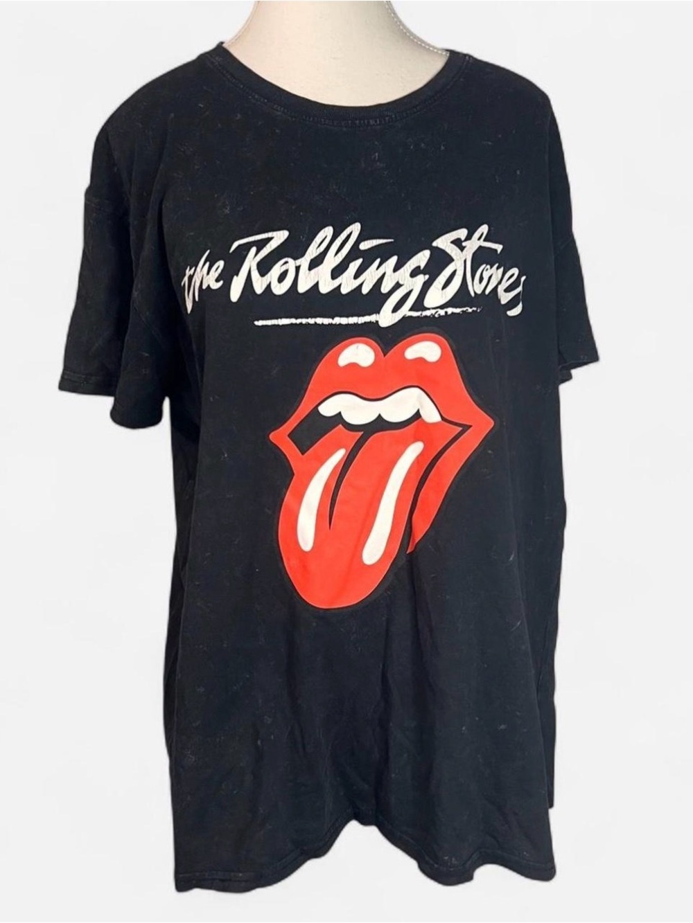 The Rolling Stones Black Graphic T-Shirt XL 100% Cotton